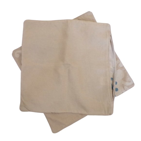 Throw Pillow Cover's Blue and Cream Design 18" x 18"  3172 - Picture 4 of 5